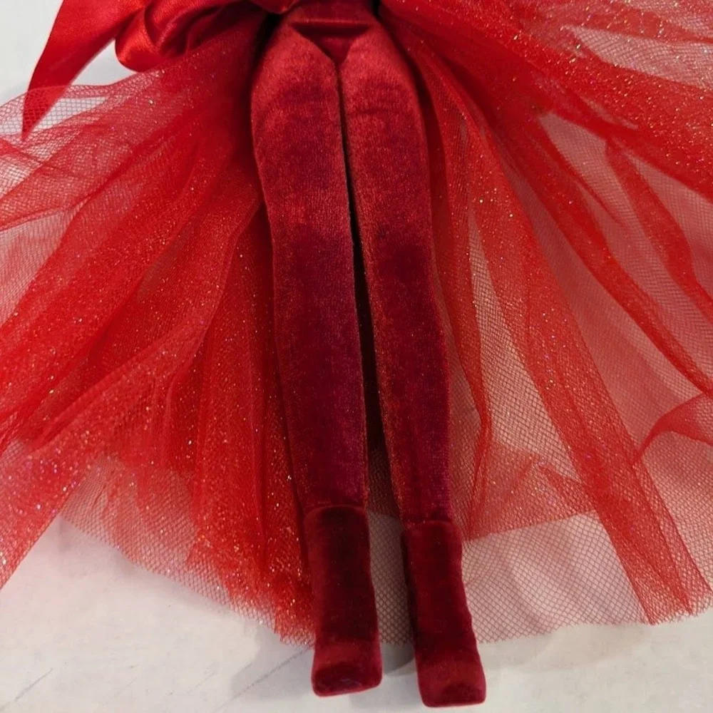 Vintage Very Velvet Barbie 1998 Blond Red Mattell Sparkly Tull Overlay 20528
